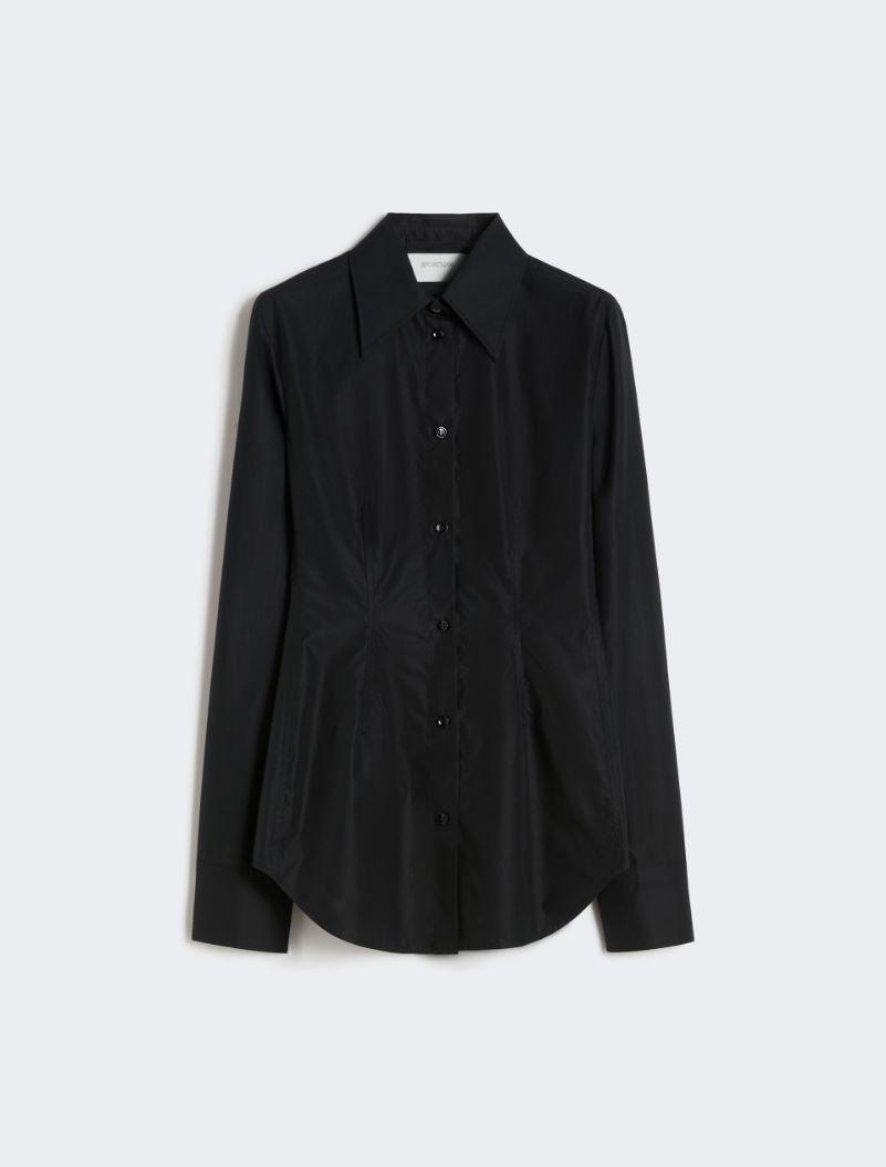 Slim-fit poplin shirt - BLACK by SPORTMAX