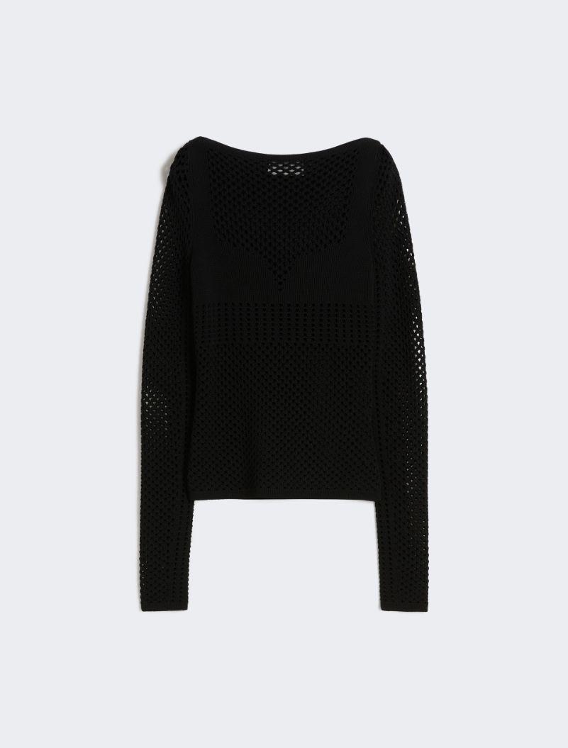Slim-fit viscose-blend sweater - BLACK by SPORTMAX