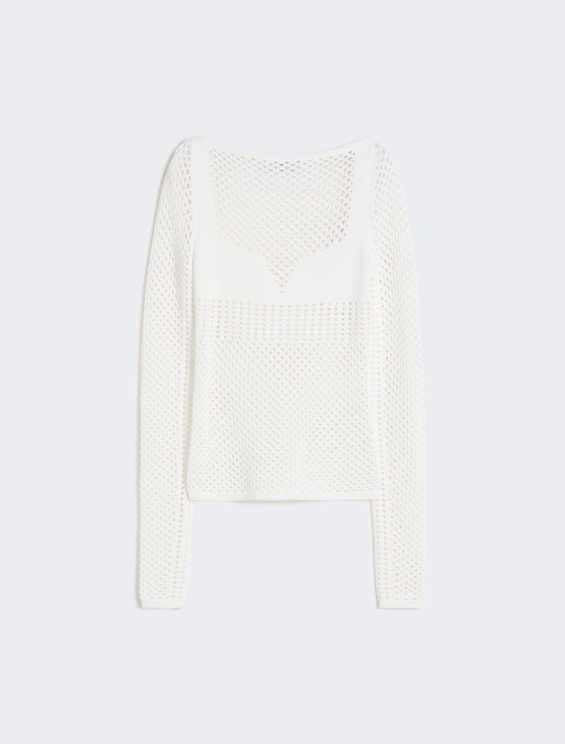 Slim-fit viscose-blend sweater - WHITE by SPORTMAX