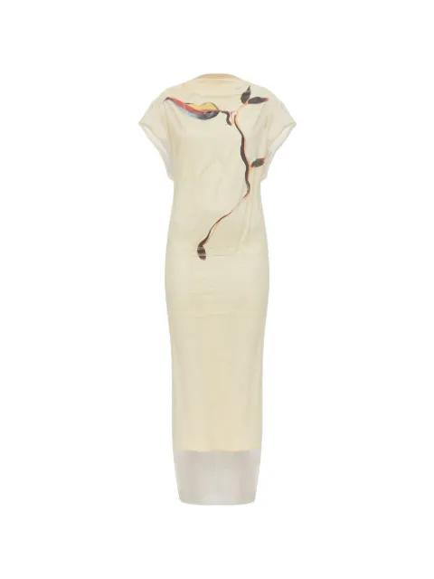 Spsviale graphic-print open-back midi dress by SPORTMAX