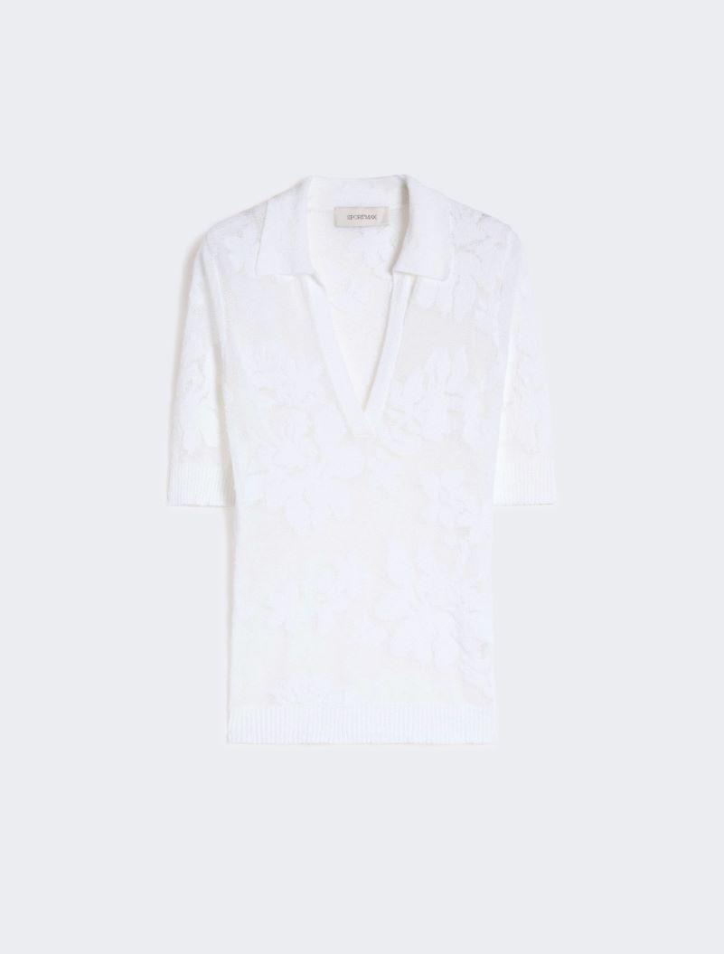 Stretch cotton polo shirt - WHITE by SPORTMAX