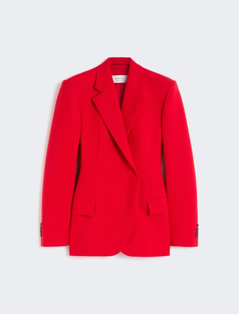 Stretch-wool double-breasted blazer - RED by SPORTMAX