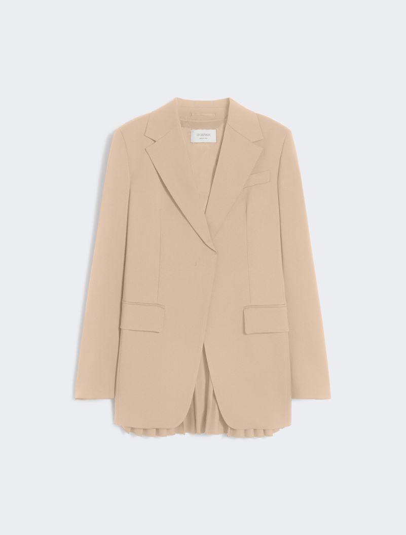 Tailored wool blazer with pleated back - BEIGE by SPORTMAX