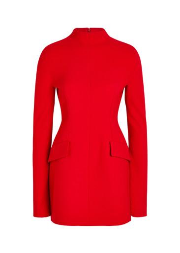 Tefrite darted high-neck crepe mini dress by SPORTMAX