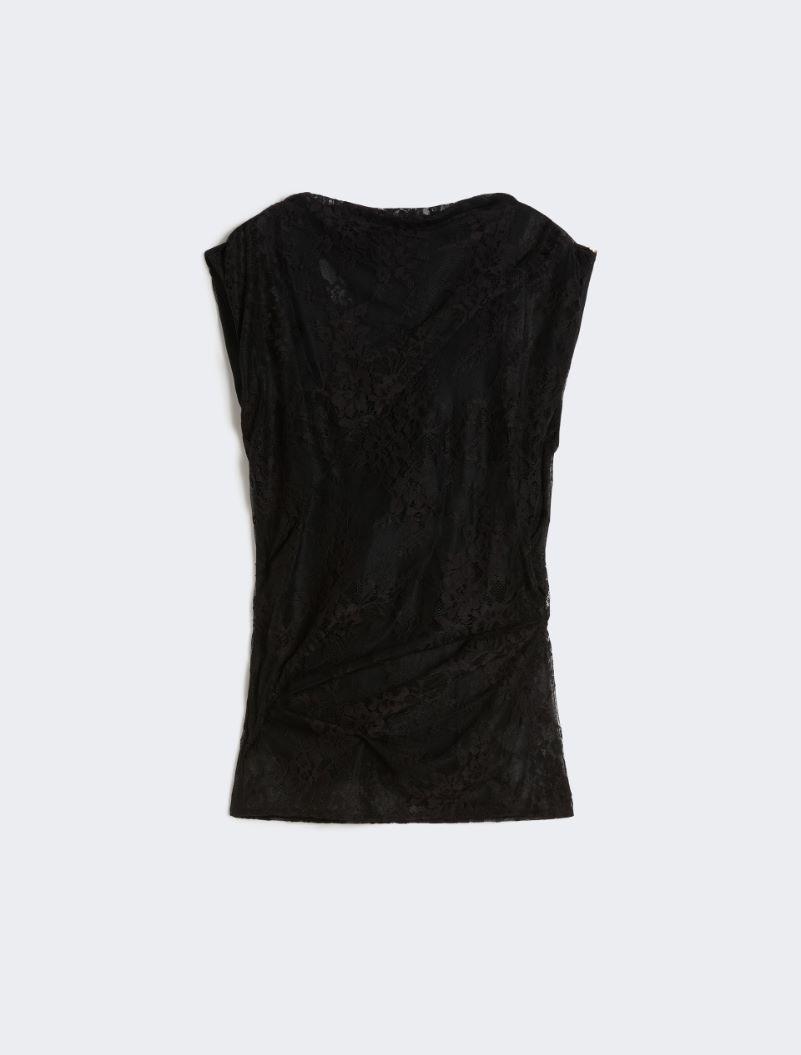 Two-tone lace top - BLACK by SPORTMAX