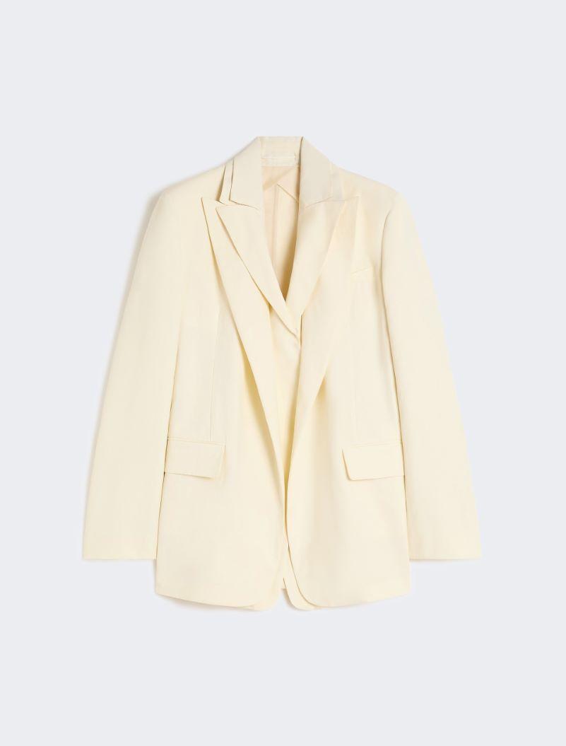 Viscose-blend double-collar blazer - LIGHT YELLOW by SPORTMAX
