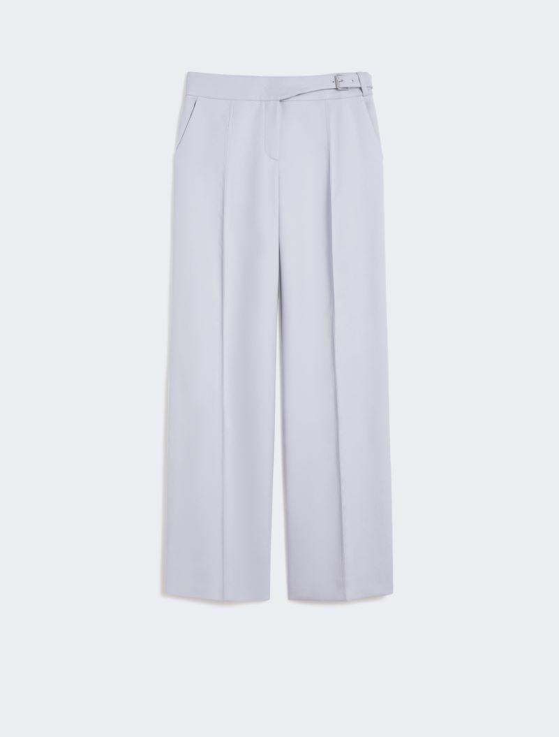 Viscose-blend gabardine yoke-detail trousers - MEDIUM GREY by SPORTMAX