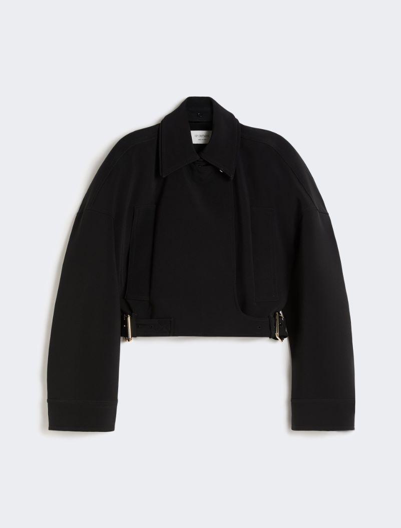 Viscose cady cropped jacket - BLACK by SPORTMAX