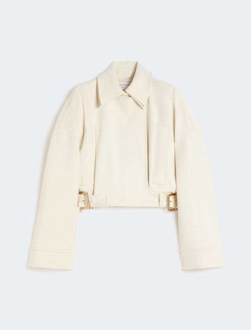 Viscose cady cropped jacket - IVORY by SPORTMAX