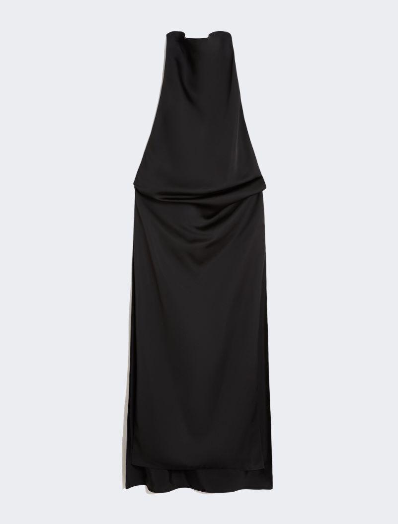 Viscose satin draped dress - BLACK by SPORTMAX