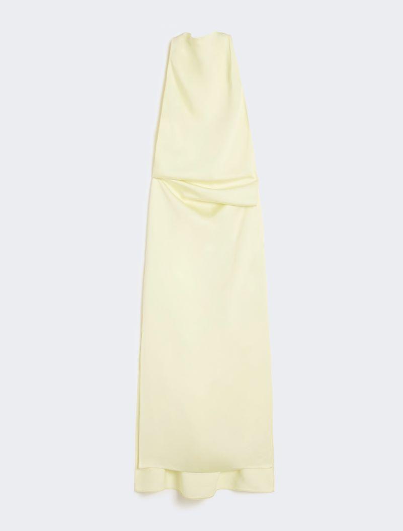 Viscose satin draped dress - LIGHT YELLOW by SPORTMAX