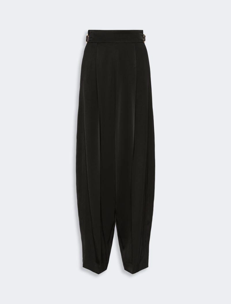 Viscose trousers with adjustable belt - BLACK by SPORTMAX