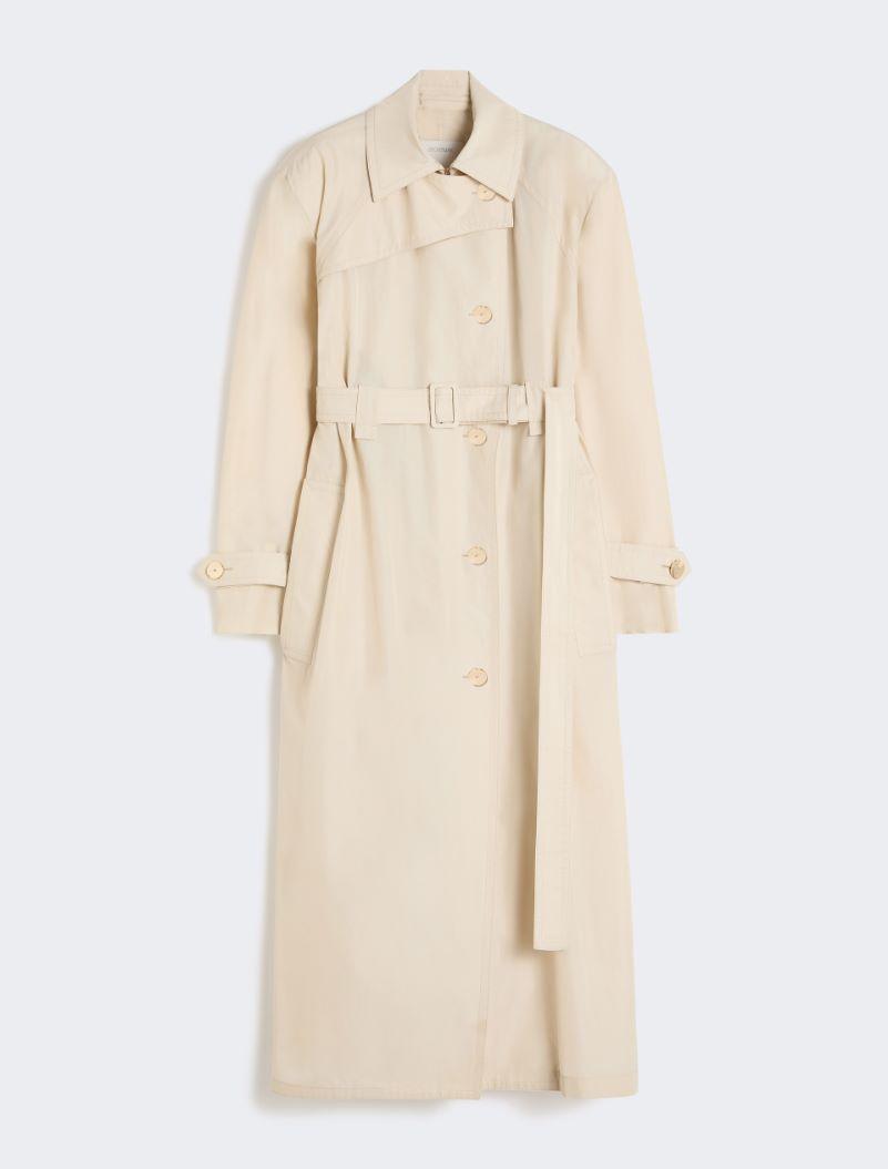 Water-repellent cotton trench coat - VANILLA by SPORTMAX