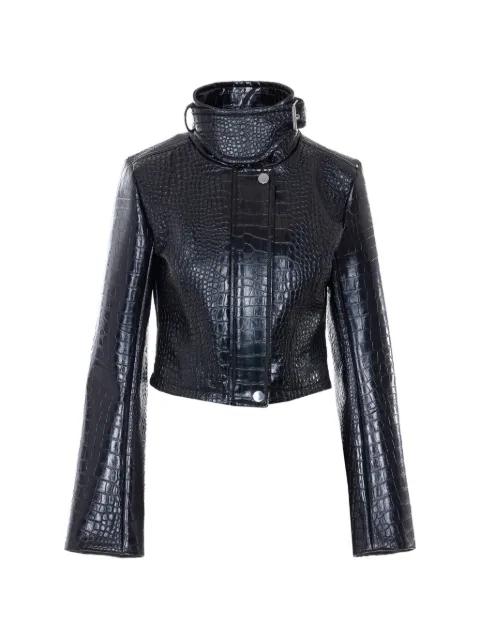 alligator-print cropped jacket by SPORTMAX
