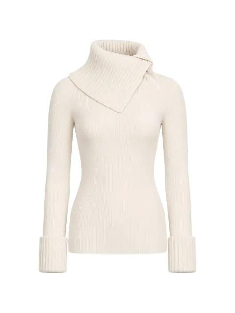 asymmetric-collar wool sweater by SPORTMAX