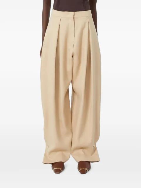 baggy gabardine trousers - beige by SPORTMAX