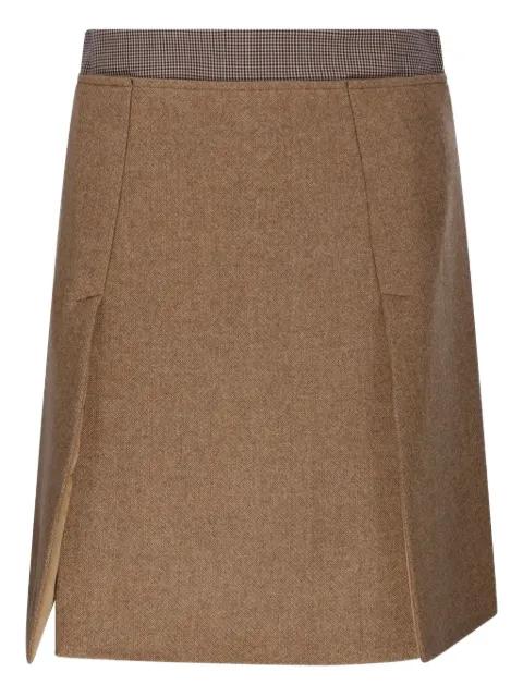 checked-waistband midi skirt by SPORTMAX