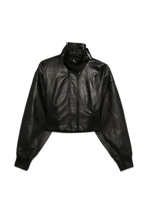cropped leather jacket by SPORTMAX