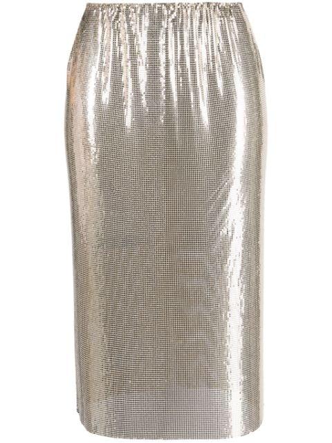 elasticated-waist sequin midi skirt by SPORTMAX