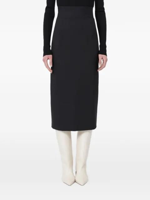 elasticated-waistband slit midi skirt by SPORTMAX