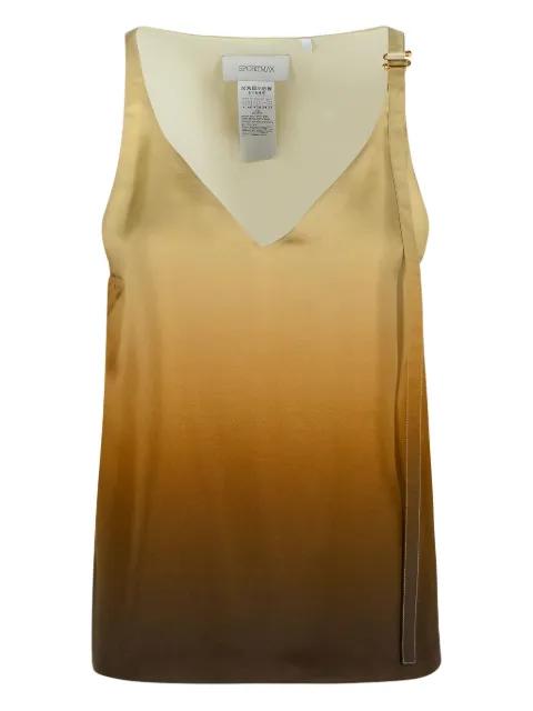 gradient V-neck silk top by SPORTMAX