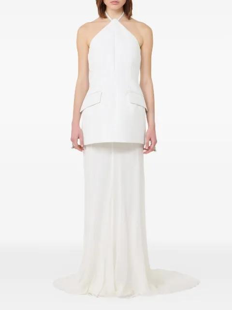 halterneck flap-pocket maxi dress by SPORTMAX