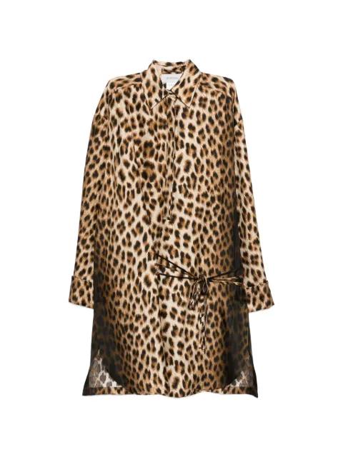 leopard print lace mini dress by SPORTMAX