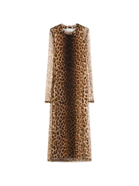 leopard print long sleeve dress by SPORTMAX