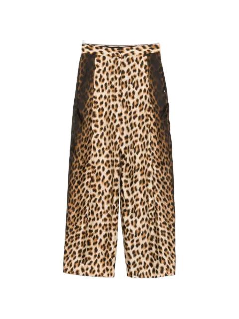 leopard-print silk trousers by SPORTMAX