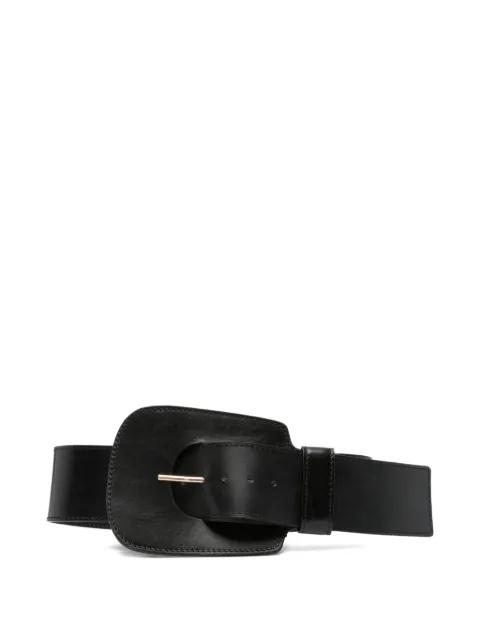 maxi-buckle leather belt by SPORTMAX
