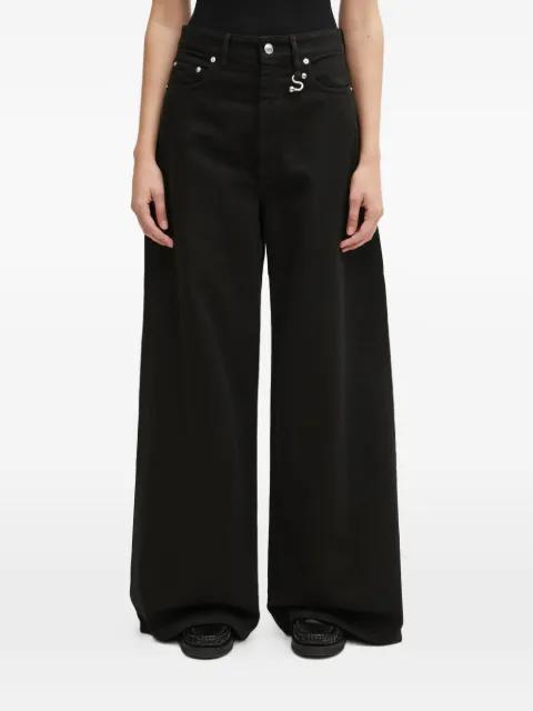 piercing-embellishment wide-leg jeans by SPORTMAX