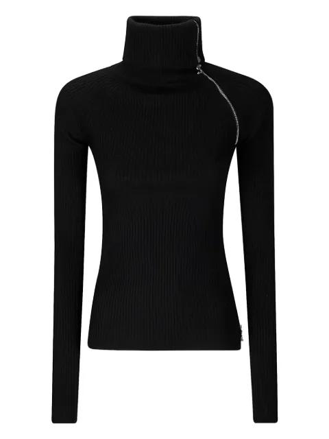 ribbed-knit zip-detail sweater by SPORTMAX