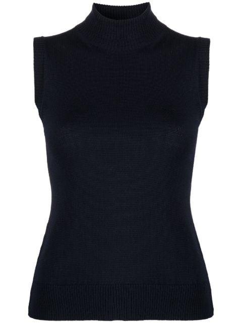 roll neck virgin-wool vest by SPORTMAX