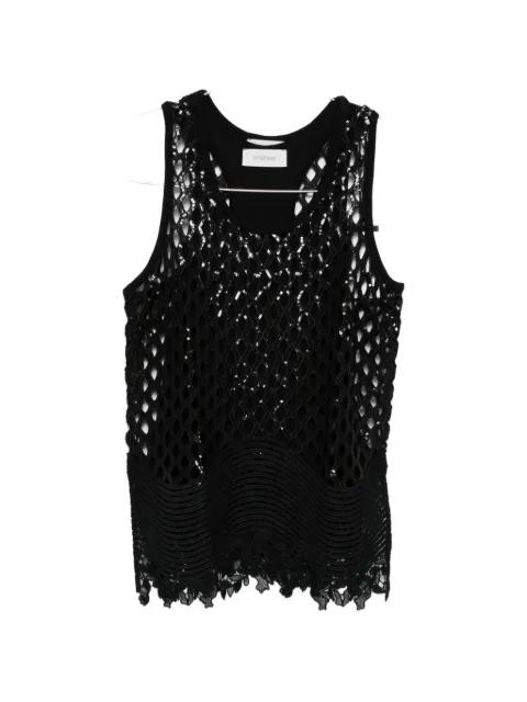 sequin-embellished open-knit top by SPORTMAX