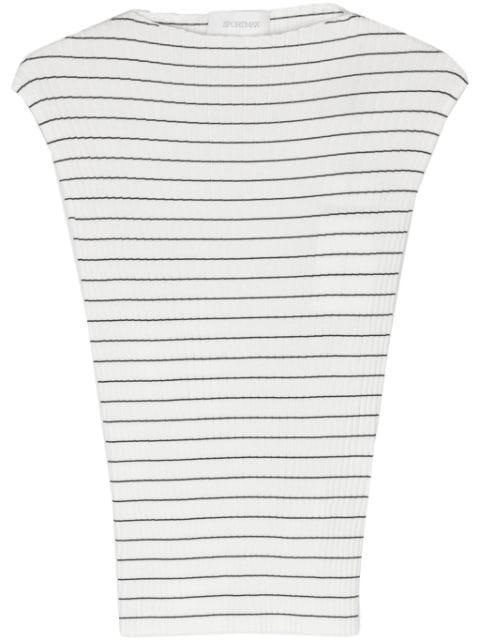 striped ribbed-knit top by SPORTMAX