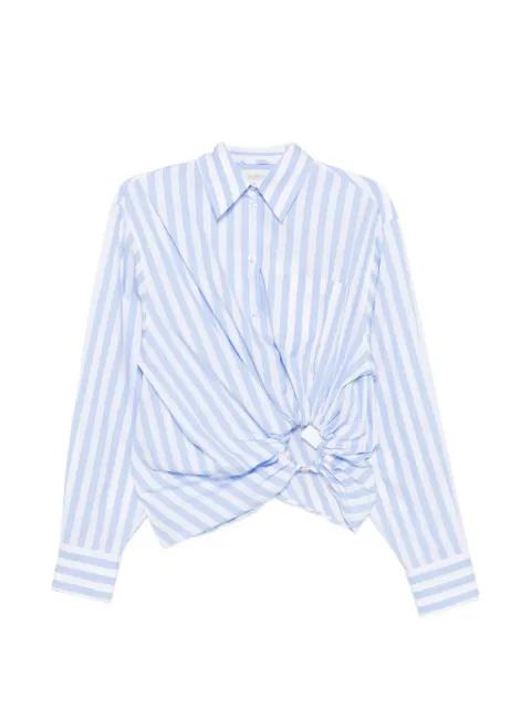 striped twist-detail shirt by SPORTMAX