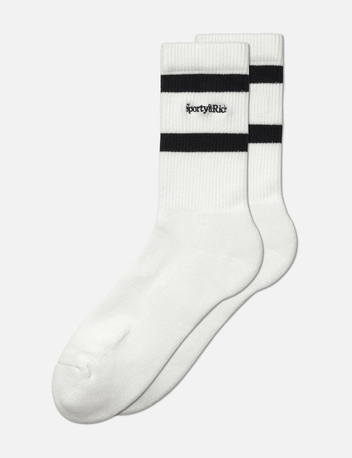 Serif Logo Socks by SPORTY&AMP; RICH