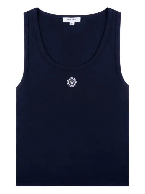 Baby logo-patch rib tank by SPORTY&RICH