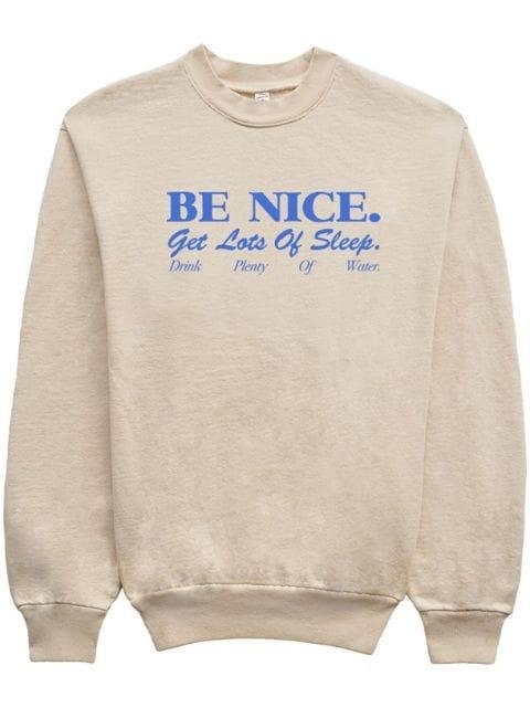 Be Nice logo-print sweatshirt by SPORTY&RICH