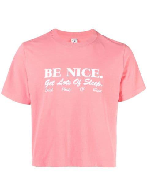 Be Nice print cropped T-shirt by SPORTY&RICH