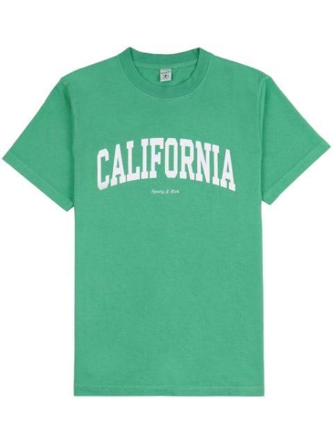 California-print cotton T-shirt by SPORTY&RICH