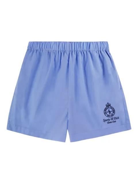 Crown Tennis embroidered-logo shorts by SPORTY&RICH