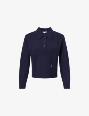 Embroidered-Logo Cashmere-And-Wool Polo Jumper by SPORTY&RICH