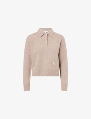 Embroidered-Logo Cashmere-And-Wool Polo Jumper by SPORTY&RICH