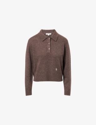 Embroidered-Logo Cashmere-And-Wool Polo Jumper by SPORTY&RICH