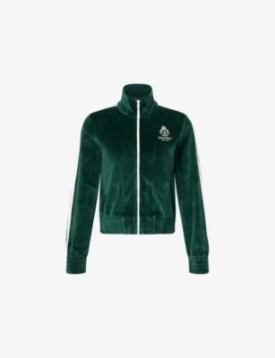 Embroidered-Logo Cotton-Velour Track Jacket by SPORTY&RICH
