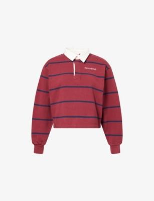 Embroidered-Logo Rugby Cotton Polo Top by SPORTY&RICH
