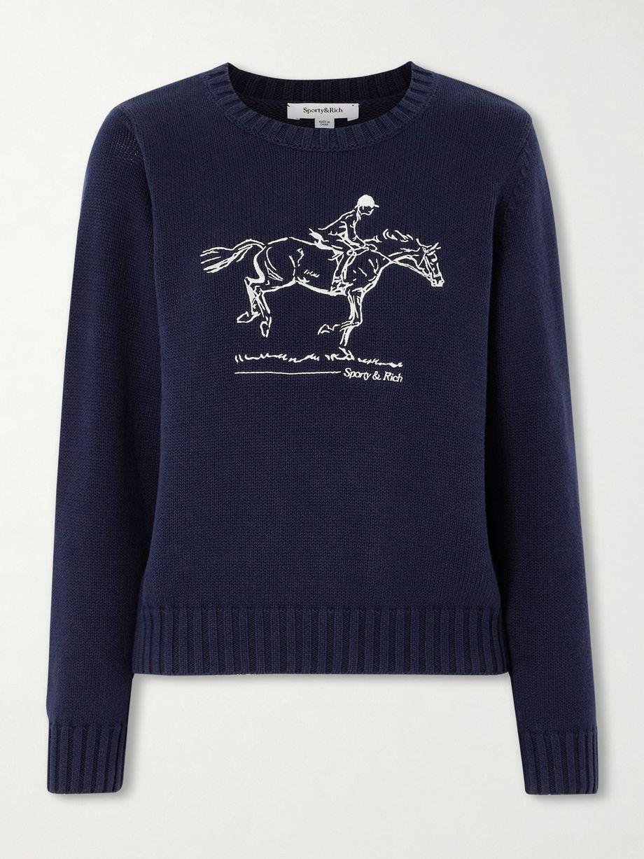 Embroidered cotton sweater by SPORTY&RICH