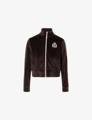 Farm Embroidered-Logo Cotton-Velvet Track Jacket by SPORTY&RICH
