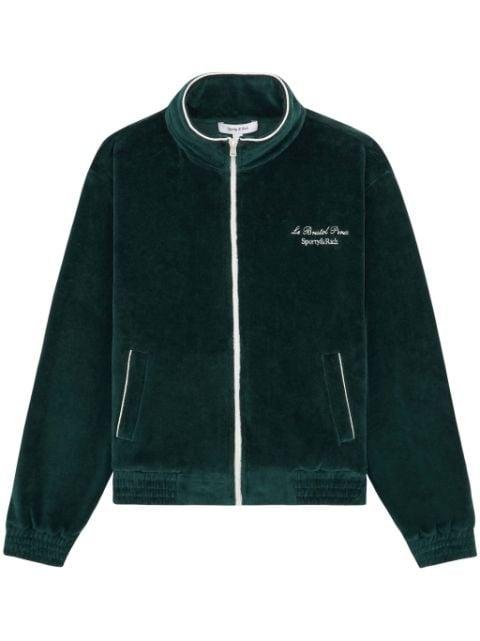 Faubourg cotton velour track jacket by SPORTY&RICH